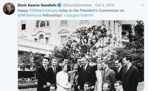 When MIchael Kirst as working with the Fellows President Lyndon Johnson White House Fellows Doris Kearns Goodwin